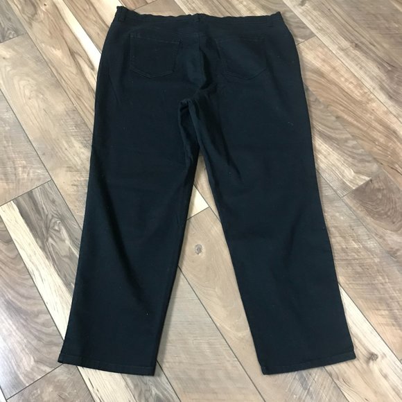 Gloria Vanderbilt Amanda Black Denim Jeans Plus Size 24W - Picture 5 of 7